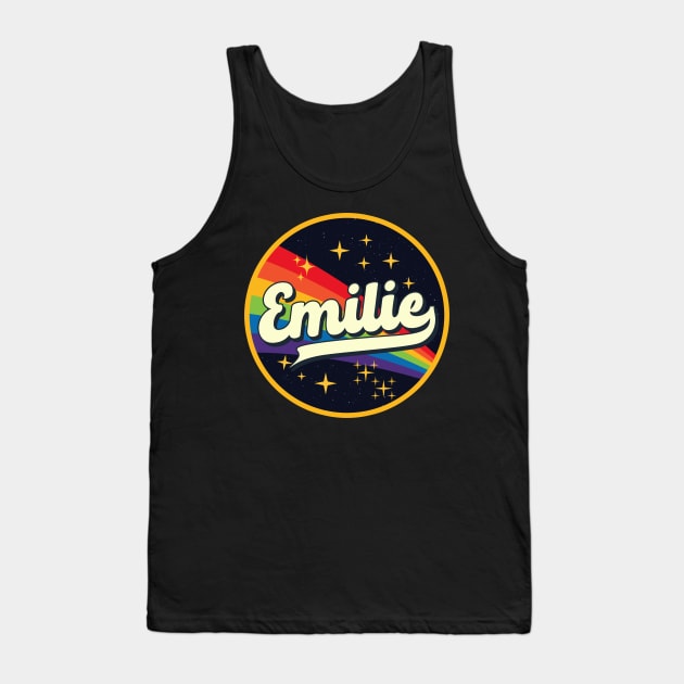 Emilie // Rainbow In Space Vintage Style Tank Top by LMW Art